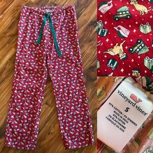 Vineyard Vines Adult Unisex Christmas Pajama Pants Men’s S Women’s M/L Dogs Prep